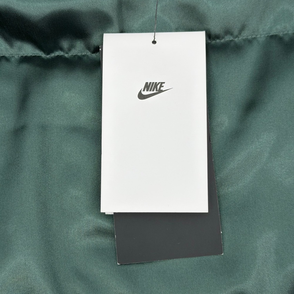 NWT Nike Destroyer Varsity Bomber Jacket Leather Green Cream $500 Retail Wmns L - Picture 9 of 16